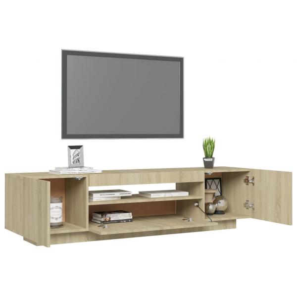 TV-Schrank mit LED-Leuchten Sonoma-Eiche 160x35x40 cm