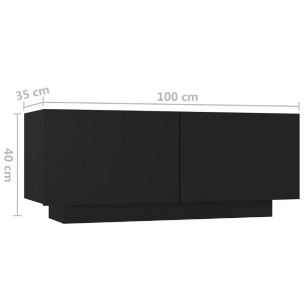 TV-Schrank Schwarz 100x35x40 cm Holzwerkstoff