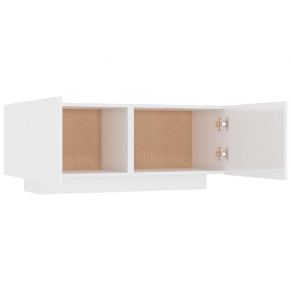 TV-Schrank Hochglanz-Weiß 100x35x40 cm Holzwerkstoff