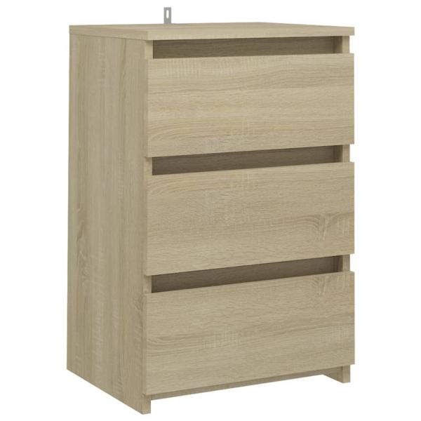 Nachttische 2 Stk. Sonoma-Eiche 40x35x62,5 cm Holzwerkstoff