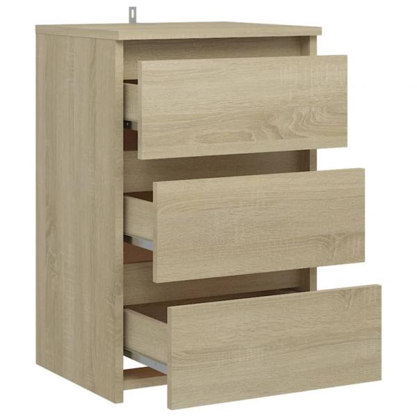 Nachttische 2 Stk. Sonoma-Eiche 40x35x62,5 cm Holzwerkstoff