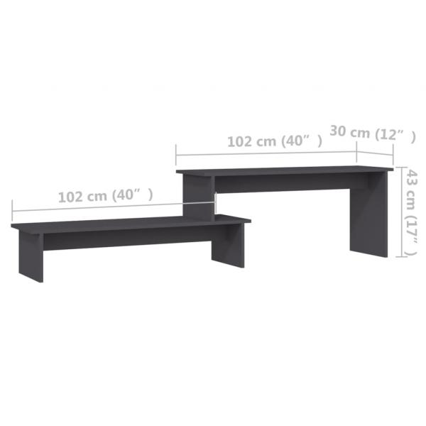 TV-Schrank Grau 180x30x43 cm Holzwerkstoff