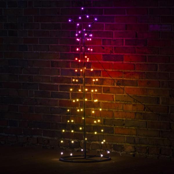 HI Weihnachtsbeleuchtung Weihnachtsbaum-Alternative 62 LEDs 100 cm 