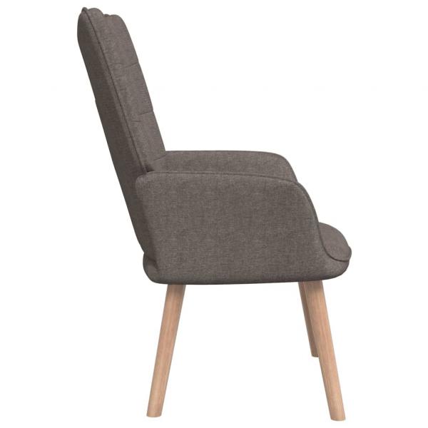 Relaxsessel mit Hocker Taupe Stoff