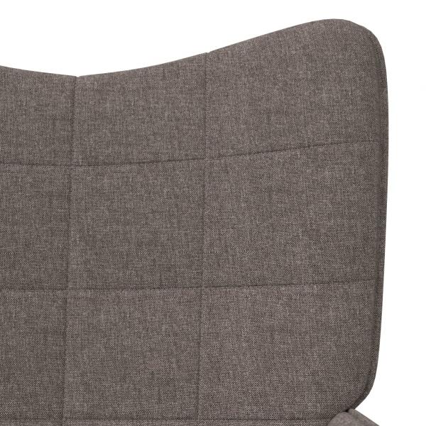 Relaxsessel mit Hocker Taupe Stoff