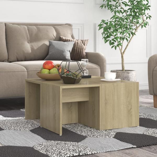 ARDEBO.de - Couchtische 4 Stk. Sonoma-Eiche 33x33x33 cm Holzwerkstoff