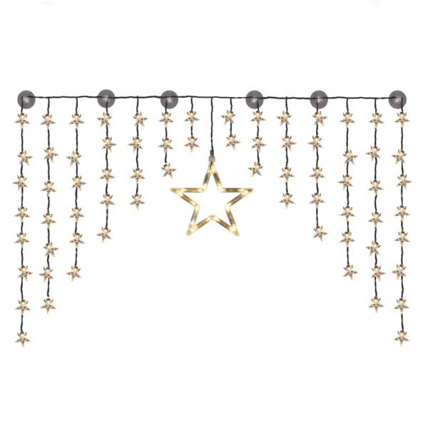 HI Lichtervorhang Sterne Fairy 90 LEDs 