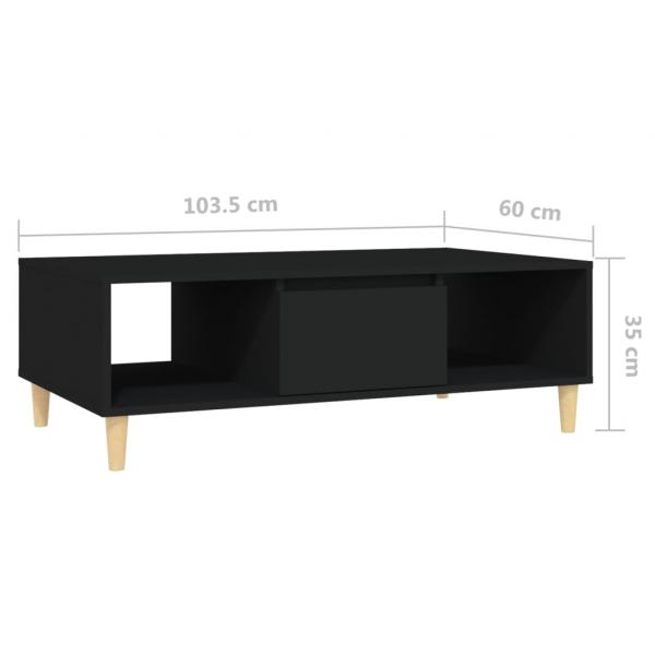 Couchtisch Schwarz 103,5x60x35 cm Holzwerkstoff