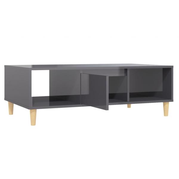 Couchtisch Hochglanz-Grau 103,5x60x35 cm Holzwerkstoff