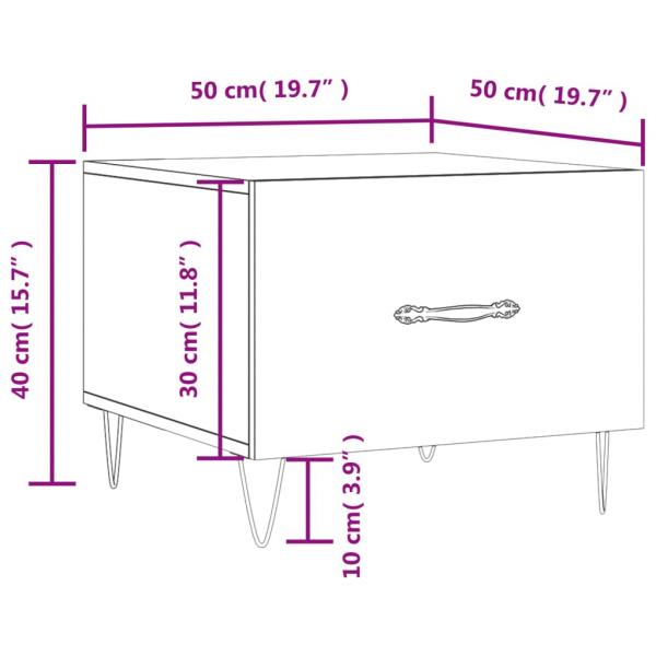 Couchtisch Betongrau 50x50x40 cm Holzwerkstoff