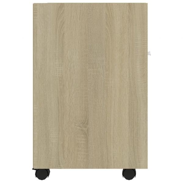 Beistellschrank mit Rollen Sonoma-Eiche 33x38x60 cm