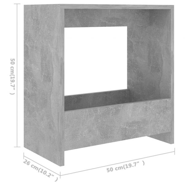 Beistelltisch Betongrau 50x26x50 cm Holzwerkstoff