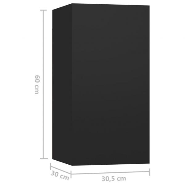 4-tlg. TV-Schrank-Set Schwarz Holzwerkstoff