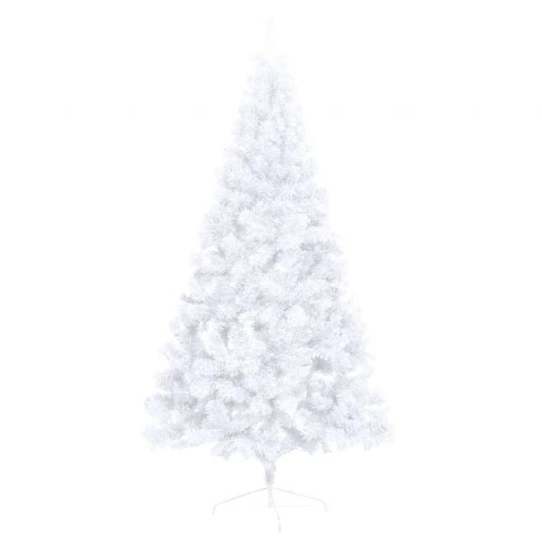 Künstlicher Halb-Weihnachtsbaum mit Ständer Weiß 150 cm PVC