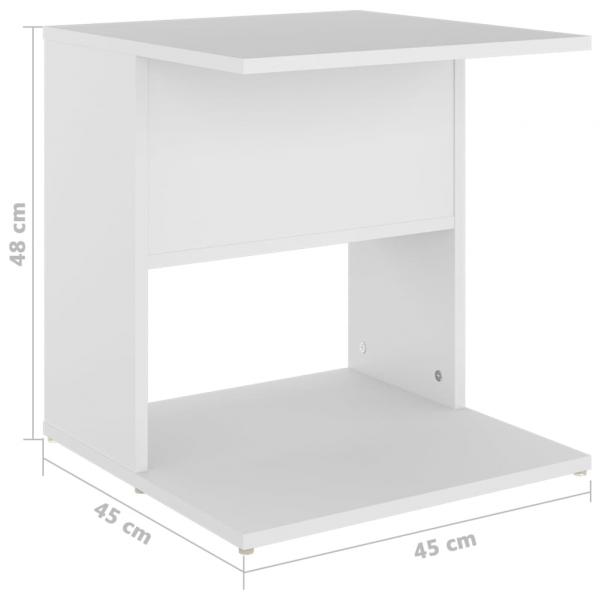 Beistelltisch Weiß 45x45x48 cm Holzwerkstoff