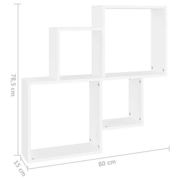 Würfelregal Weiß 80x15x78,5 cm Holzwerkstoff