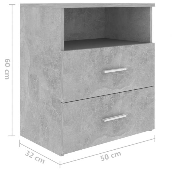 Nachttisch Betongrau 50x32x60 cm