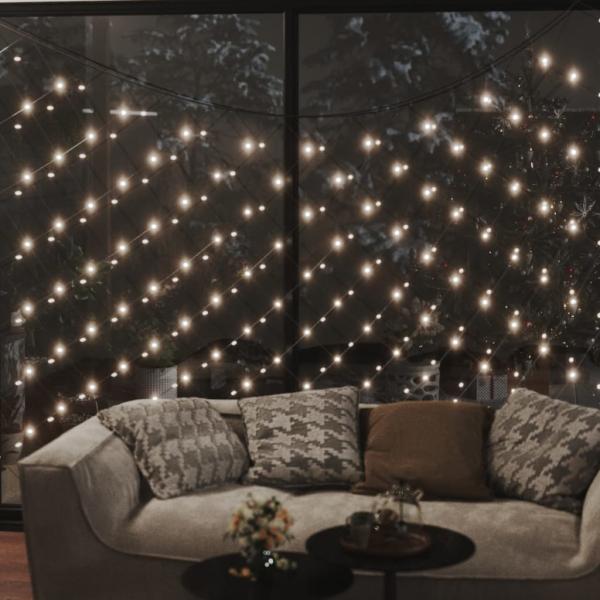 Weihnachts-Lichternetz 4x4 m 544 LED Warmweiß Indoor Outdoor