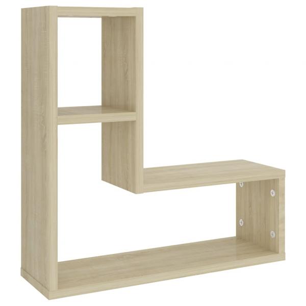 Wandregale 2 Stk. Sonoma-Eiche 50x15x50 cm Holzwerkstoff