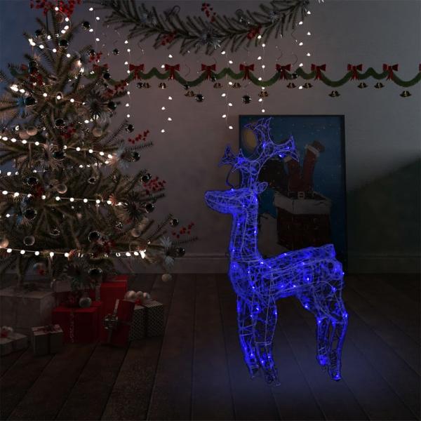 ARDEBO.de - LED-Rentier Weihnachtsdeko 90 LEDs 60x16x100 cm Acryl