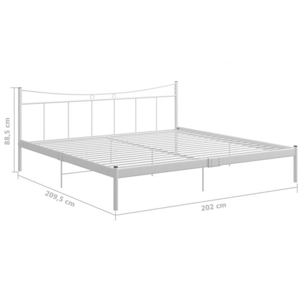 Bettgestell Grau Metall 200x200 cm 