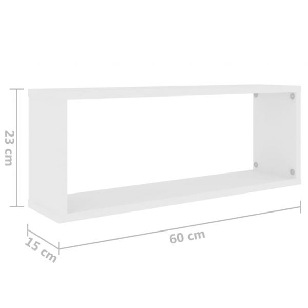 Würfelregale 4 Stk. Weiß 60x15x23 cm Holzwerkstoff