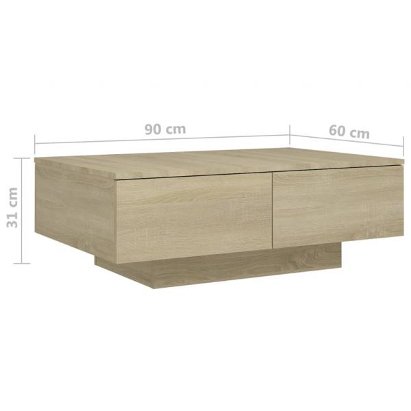 Couchtisch Sonoma-Eiche 90x60x31 cm Holzwerkstoff