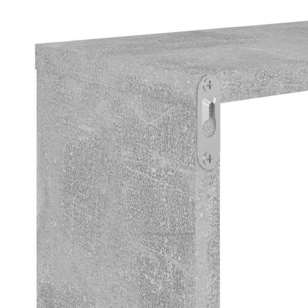 Wandregale 2 Stk. Betongrau 100x15x20 cm Holzwerkstoff