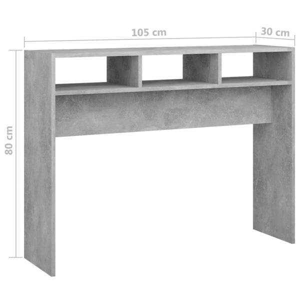 Konsolentisch Betongrau 105x30x80 cm Holzwerkstoff