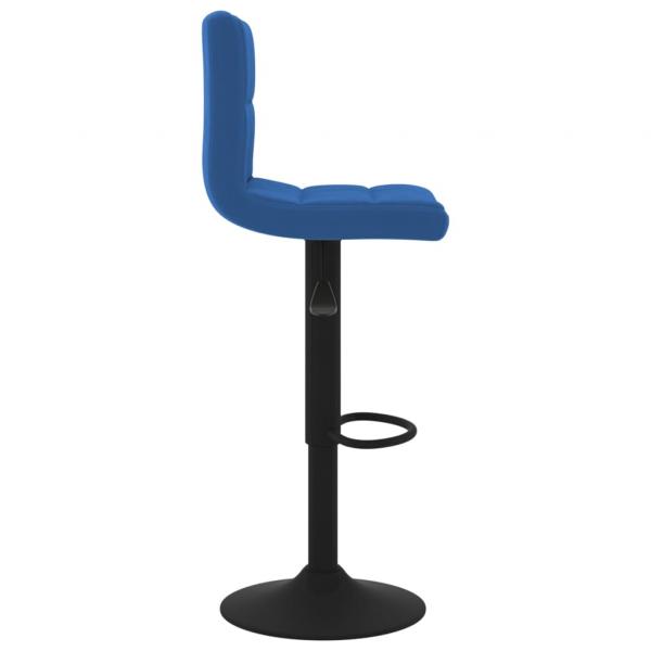 Barhocker 2 Stk. Blau Samt 