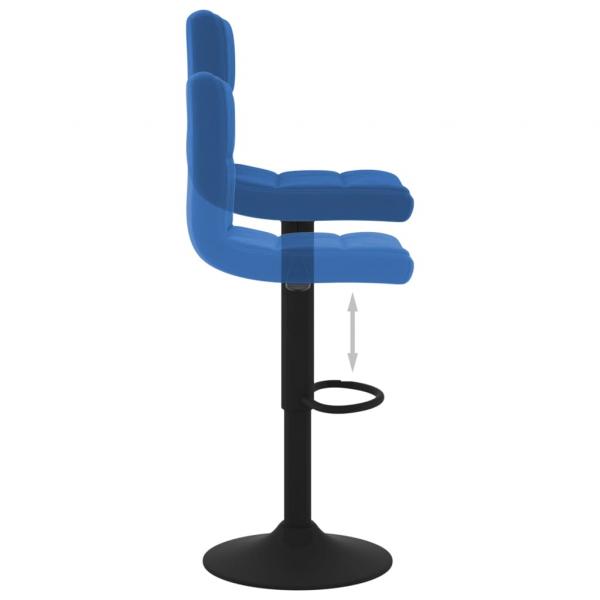 Barhocker 2 Stk. Blau Samt 