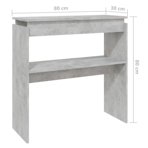 Konsolentisch Betongrau 80x30x80 cm Holzwerkstoff