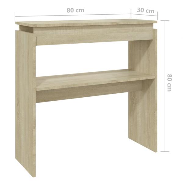 Konsolentisch Sonoma-Eiche 80x30x80 cm Holzwerkstoff