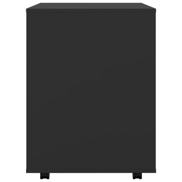 Rollschrank Schwarz 60x53x72 cm Holzwerkstoff