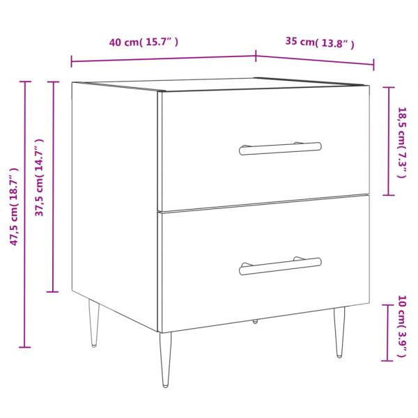 Nachttisch Sonoma-Eiche 40x35x47,5 cm Holzwerkstoff