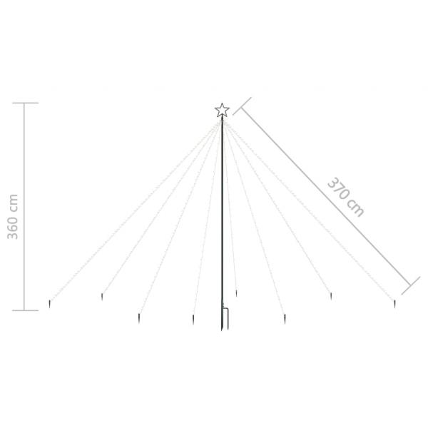 Weihnachtsbaum-Lichterketten Outdoor 576 LEDs Kaltweiß 3,6 m