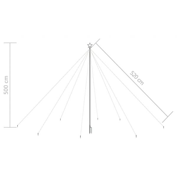 Weihnachtsbaum-Lichterketten Indoor Outdoor 800 LED Kaltweiß 5m