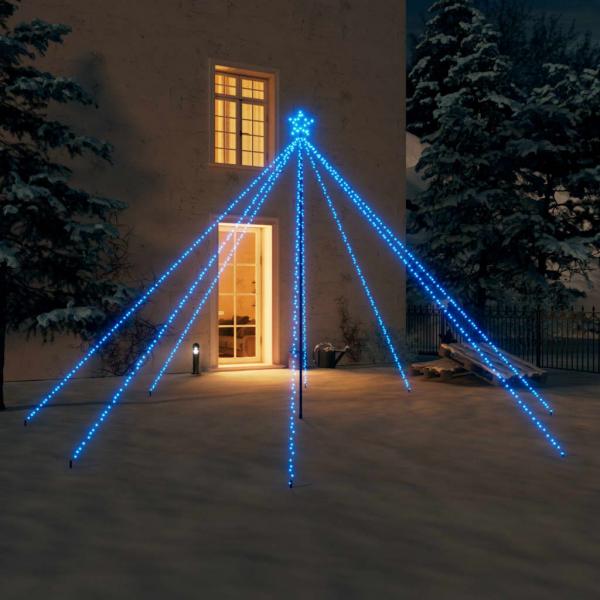 ARDEBO.de - Weihnachtsbaum-Lichterketten Indoor Outdoor 576 LEDs Blau 3,6 m