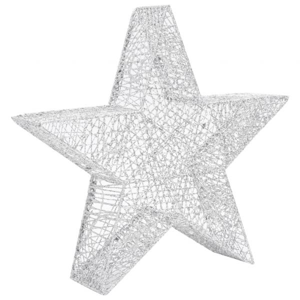 Weihnachtssterne 3 Stk. Silbern Mesh LED Outdoor Indoor