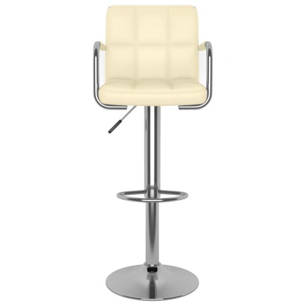 Barhocker 2 Stk. Creme Kunstleder 