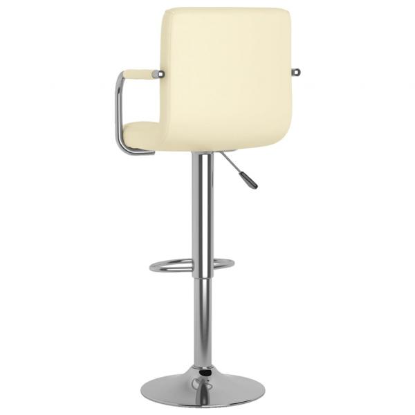 Barhocker 2 Stk. Creme Kunstleder 