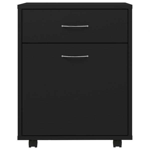 Rollschrank Schwarz 45x38x54 cm Holzwerkstoff