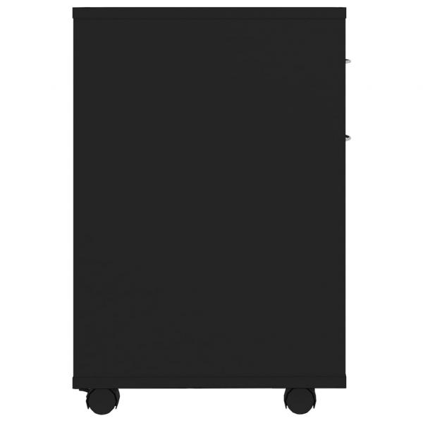 Rollschrank Schwarz 45x38x54 cm Holzwerkstoff