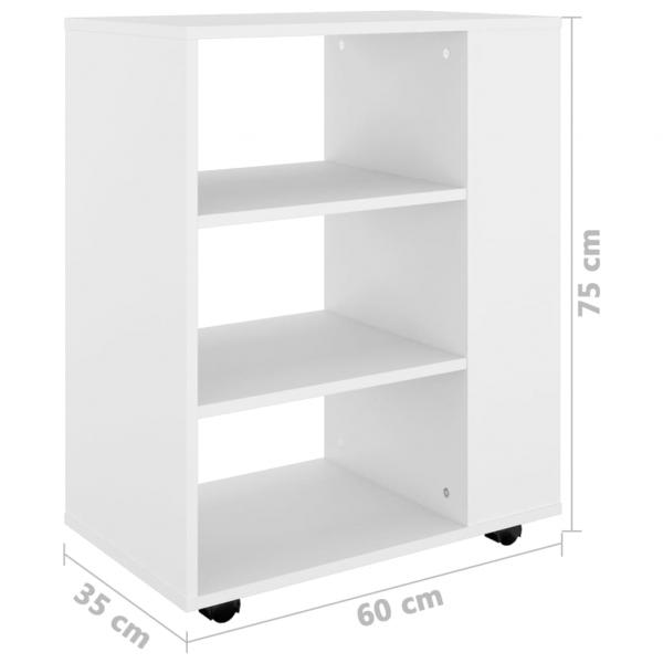 Rollschrank Weiß 60x35x75 cm Holzwerkstoff