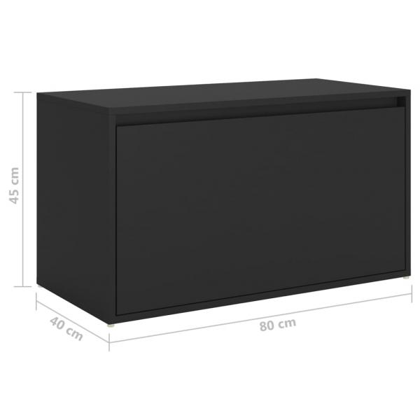 Flurbank 80x40x45 cm Schwarz Holzwerkstoff