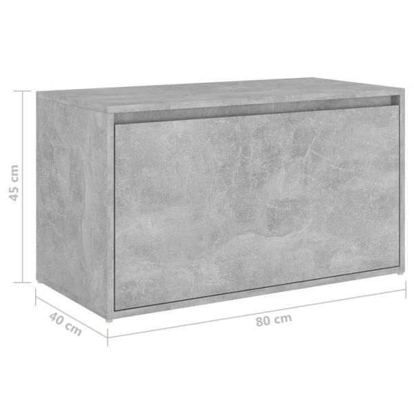 Flurbank 80x40x45 cm Betongrau Holzwerkstoff