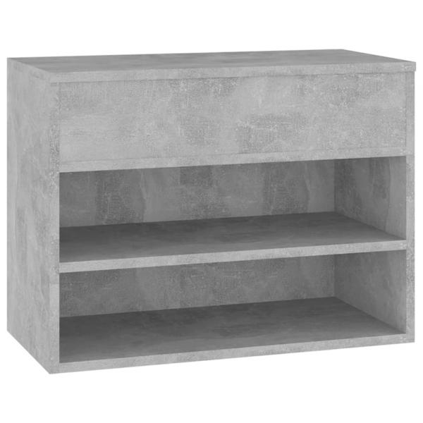 Schuhbank Betongrau 60x30x45 cm Holzwerkstoff