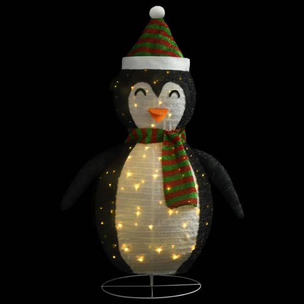 Weihnachtsdeko Pinguin LED Luxus-Gewebe 120 cm