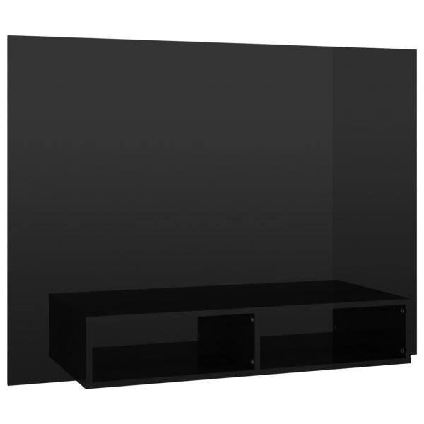 TV-Wandschrank Hochglanz-Schwarz 120x23,5x90 cm Holzwerkstoff