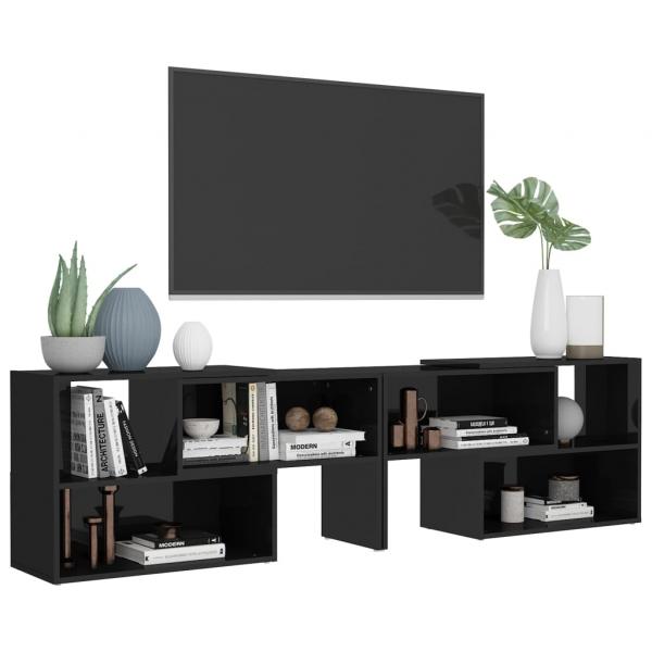 TV-Schrank Hochglanz-Schwarz 149x30x52 cm Holzwerkstoff